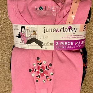 june & daisy 2 piece pj set long sleeve top + pant